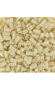 Miyuki half tila 5x2.4mm beads - Opaque ivory HTL-491